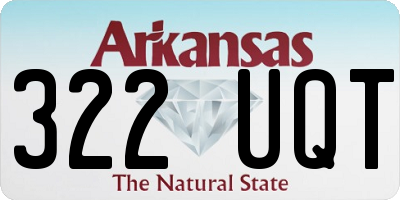 AR license plate 322UQT