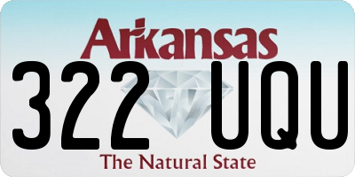AR license plate 322UQU