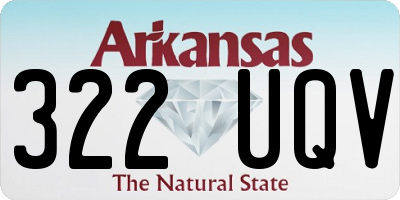 AR license plate 322UQV