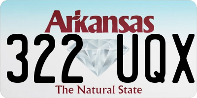 AR license plate 322UQX
