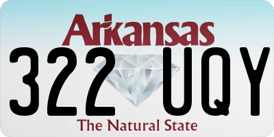AR license plate 322UQY