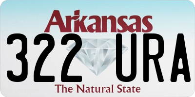 AR license plate 322URA