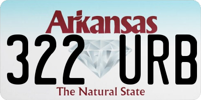 AR license plate 322URB