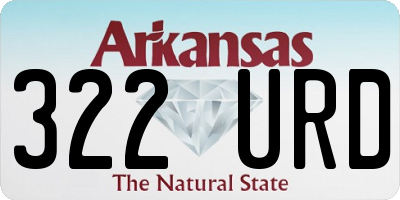 AR license plate 322URD