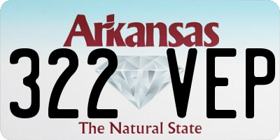 AR license plate 322VEP