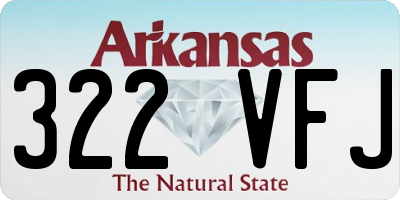 AR license plate 322VFJ