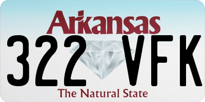 AR license plate 322VFK