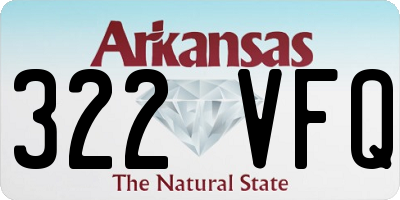 AR license plate 322VFQ