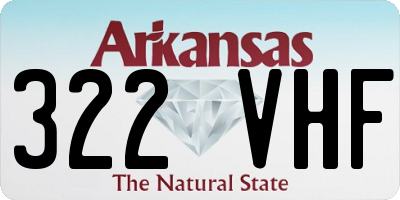 AR license plate 322VHF