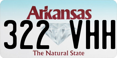 AR license plate 322VHH