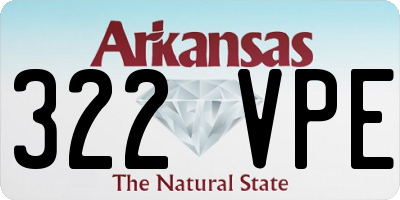 AR license plate 322VPE