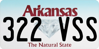 AR license plate 322VSS