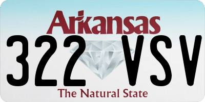 AR license plate 322VSV