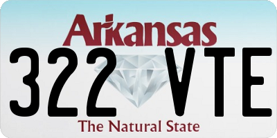 AR license plate 322VTE