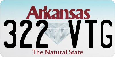 AR license plate 322VTG