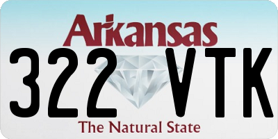 AR license plate 322VTK