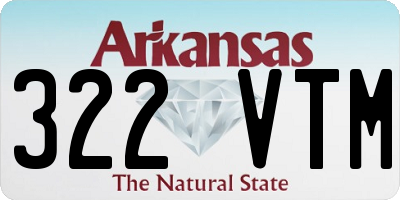 AR license plate 322VTM