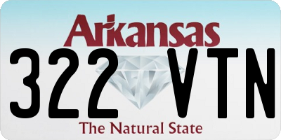 AR license plate 322VTN