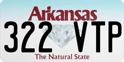 AR license plate 322VTP