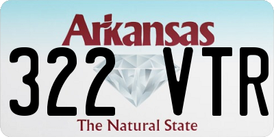 AR license plate 322VTR