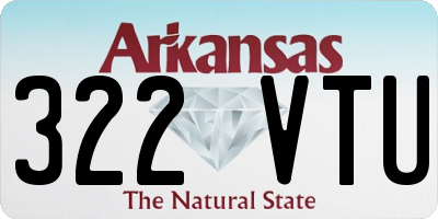 AR license plate 322VTU