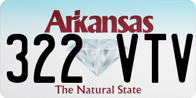 AR license plate 322VTV
