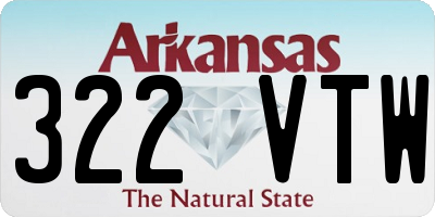 AR license plate 322VTW