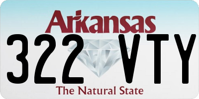 AR license plate 322VTY