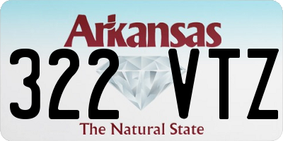 AR license plate 322VTZ