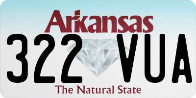 AR license plate 322VUA