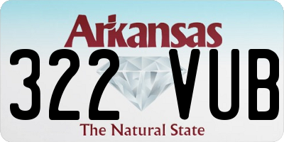 AR license plate 322VUB