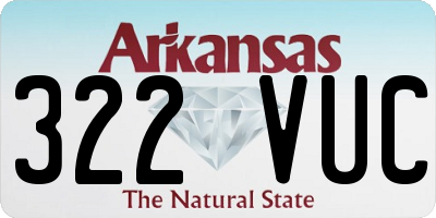 AR license plate 322VUC