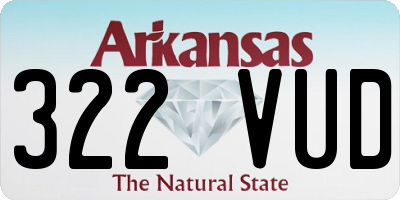 AR license plate 322VUD