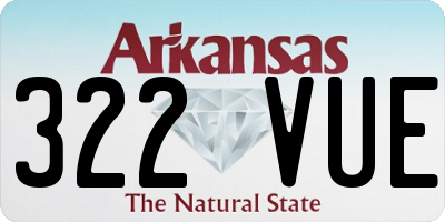 AR license plate 322VUE