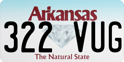 AR license plate 322VUG