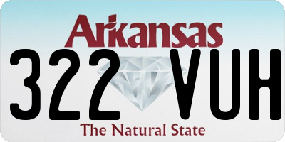 AR license plate 322VUH