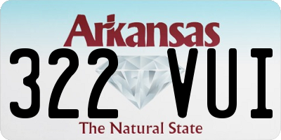 AR license plate 322VUI