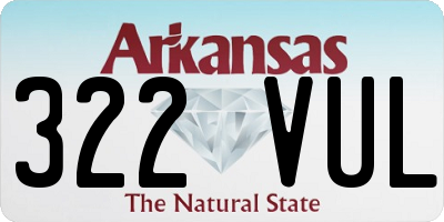 AR license plate 322VUL