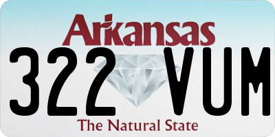 AR license plate 322VUM