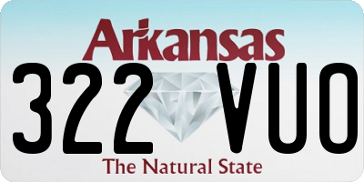 AR license plate 322VUO