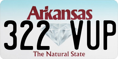 AR license plate 322VUP