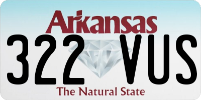 AR license plate 322VUS