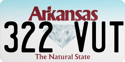 AR license plate 322VUT