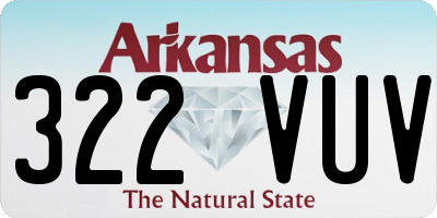 AR license plate 322VUV