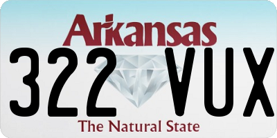 AR license plate 322VUX