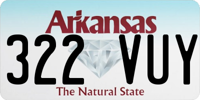 AR license plate 322VUY