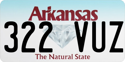 AR license plate 322VUZ