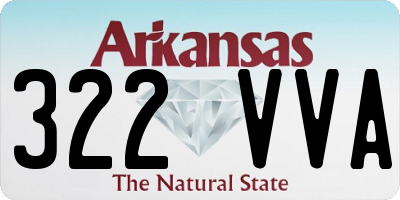 AR license plate 322VVA