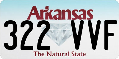 AR license plate 322VVF