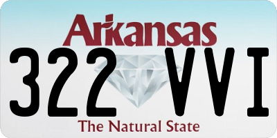 AR license plate 322VVI